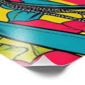 Neon Pop Diva Portrait - Bold & Vibranno Retro Art Fotodruck (Ecke)