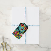 Neon Pop Diva Portrait - Bold & Vibranno Retro Art Geschenkanhänger (Mit Garn)