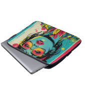Neon Pop Diva Portrait - Bold & Vibranno Retro Art Laptopschutzhülle (Vorne Knopf)