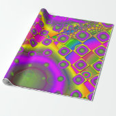 Neon Pop Paper Psychedelic Geschenkpapier (Ungerollt)