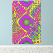 Neon Pop Paper Psychedelic Leinwanddruck (Insitu (Holzboden))
