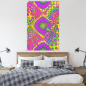 Neon Pop Paper Psychedelic Leinwanddruck (Insitu (Schlafzimmer))