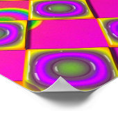Neon Pop Paper Psychedelic Poster (Ecke)