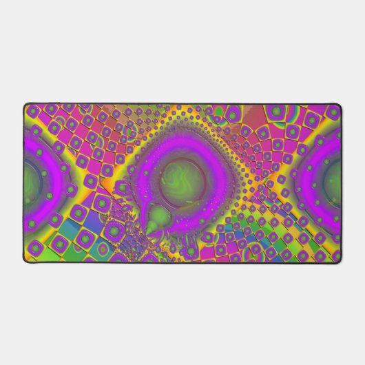 Neon Pop Paper Psychedelic Schreibtischunterlage (Vorderseite)