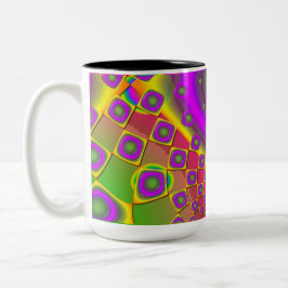 Neon Pop Paper Psychedelic Zweifarbige Tasse