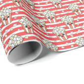 Neon Popcorn Kindermuster Geschenkpapier (Rolleneckpunkt)
