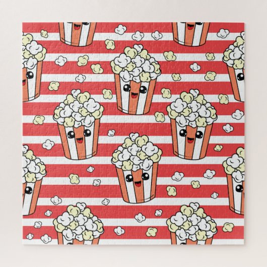 Neon Popcorn Kindermuster Puzzle (Vertikal)
