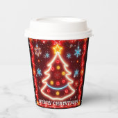Neon Popular Christmas Holiday Collection Pappbecher (Vorderseite)