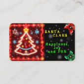 Neon Popular Christmas Holiday Collection Visitenkarte (Vorderseite)