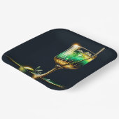 Neon Popular Party Time Personalisiert Pappteller (Gewinkelt)