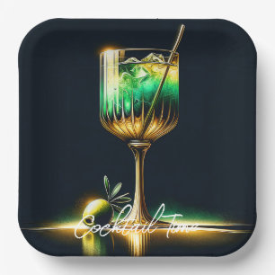 Neon Popular Party Time Personalisiert Pappteller