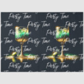 Neon Popular Party Time Personalisiert Seidenpapier (Vorderseite)