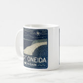 Neon Port Oneida Michigan Kaffeetasse (Vorderseite Links)