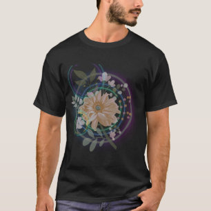 Neon-Postkarten Neon-Druck Blumen T-Shirt