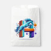 Neon Power Horse Jump Over H Letter Geschenktütchen (Vorderseite)