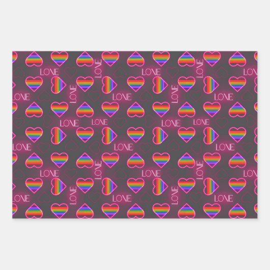 Neon Pride Geschenkpapier Set (Vorderseite 3)