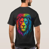 Neon Pride Löwe T-Shirt (Rückseite)
