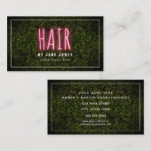 Neon Print Boxwood Hair Salon Kosmetologe Visitenkarte (Vorne/Hinten)