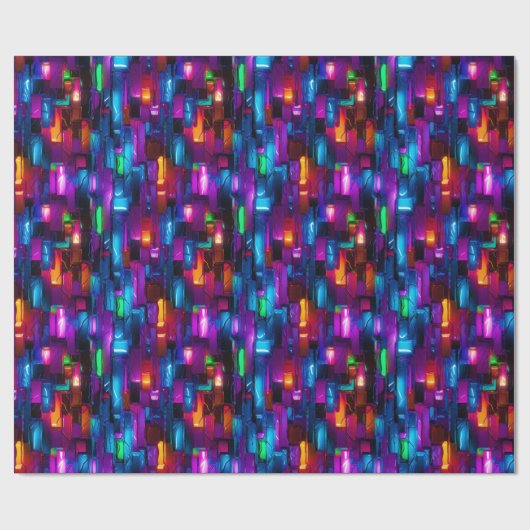Neon Prism Extravaganz Geschenkpapier (Flach)