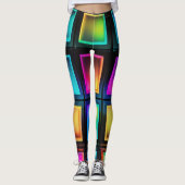 Neon Prism Grid Leggings (Vorderseite)