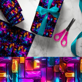 Neon Prism Party Geschenkpapier
