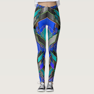 Neon-Prisma geometrisches abstraktes Muster Leggings