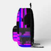 Neon Profile – Striped Art Backpack Bedruckter Rucksack (Rechts)