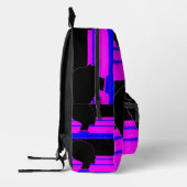 Neon Profile – Striped Art Backpack Bedruckter Rucksack (Links)