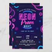 Neon Prom Night Einladung (Vorne/Hinten)