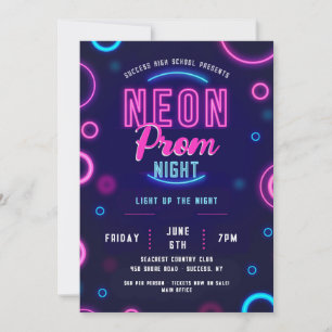 Neon Prom Night Einladung