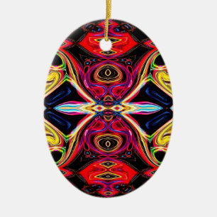 Neon Psychedelic Abstrakt Ornament 1