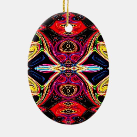 Neon Psychedelic Abstrakt Ornament 1 (Hinten)