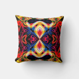 Neon Psychedelic Abstrakt Throw Kissen 2