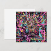 Neon Psychedelic Luxury Lounge Art Feiertagskarte (Vorne/Hinten)