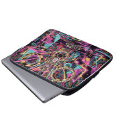 Neon Psychedelic Luxury Lounge Art Laptopschutzhülle (Vorne Knopf)