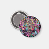 Neon Psychedelic Luxury Lounge Art Magnet (Vorderseite/Rückseite)