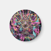 Neon Psychedelic Luxury Lounge Art Magnet (Vorne)