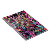 Neon Psychedelic Luxury Lounge Art Notizblock (Rechte Seite)