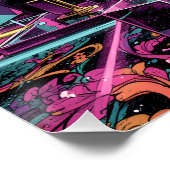 Neon Psychedelic Luxury Lounge Art Poster (Ecke)