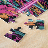 Neon Psychedelic Luxury Lounge Art Puzzle (Seite)