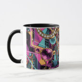 Neon Psychedelic Luxury Lounge Art Tasse (Links)