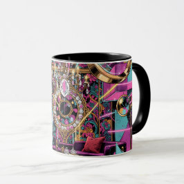 Neon Psychedelic Luxury Lounge Art Tasse