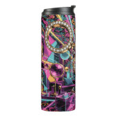 Neon Psychedelic Luxury Lounge Art Thermosbecher (Nach links gedreht)