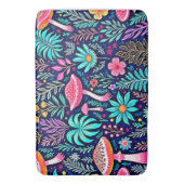 Neon Psychedelic Mushroom Forest Dream Badematte (Vorderseite Vertikal)