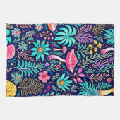 Neon Psychedelic Mushroom Forest Dream Geschirrtuch (Horizontal)