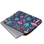 Neon Psychedelic Mushroom Forest Dream Laptopschutzhülle (Vorne Knopf)