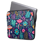 Neon Psychedelic Mushroom Forest Dream Laptopschutzhülle (Vorderseite Links)