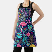 Neon Psychedelic Mushroom Forest Dream Schürze (InSitu)