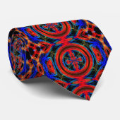 Neon Psychedelic Neck Tie Krawatte (Gerollt)