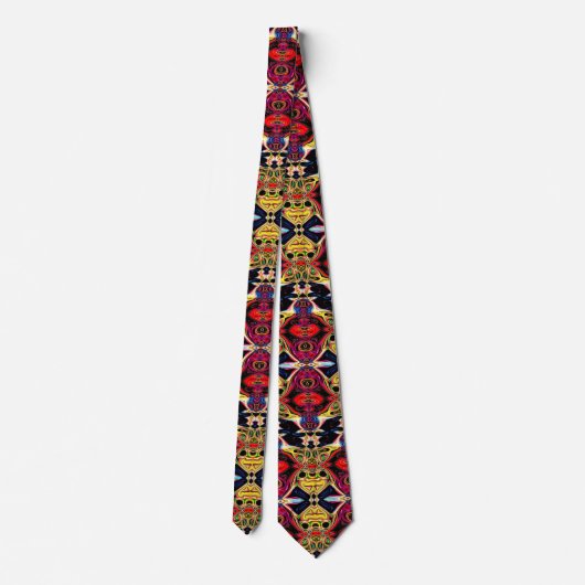 Neon Psychedelic Neck Tie Krawatte (Rückseite)